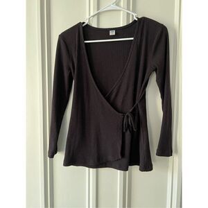 Old Navy ribbed v-neck lightweight wrap sweater XS